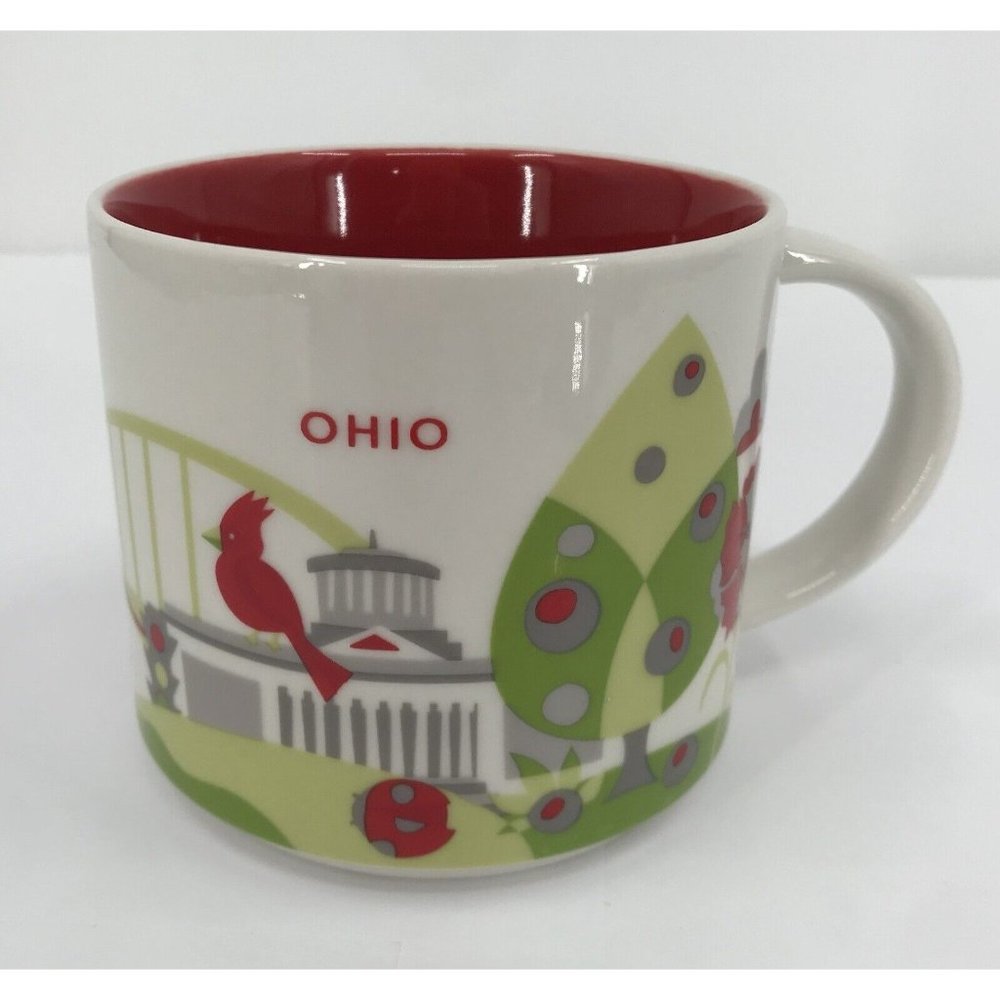 Starbucks Coffee Mug OHIO YOU ARE HERE Cup 14oz Collection Series 2014